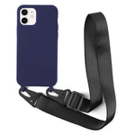 For iPhone 11 6.1 inch Slim Matte Cell Phone Case Drop Shockproof TPU Back Cover with Shoulder Strap