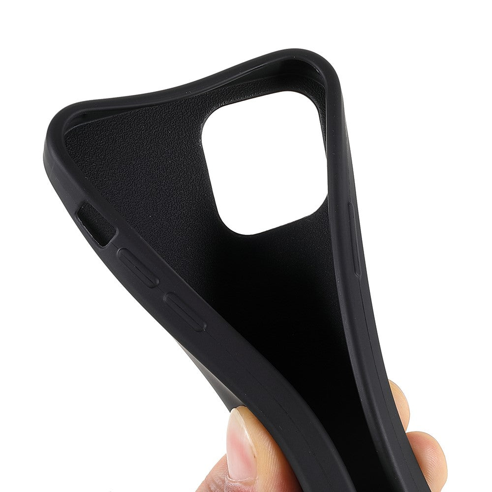 For iPhone 12 / 12 Pro 6.1 inch Matte Minimalist Case Anti-Scratch Soft TPU Cover with Shoulder Strap