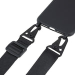 For iPhone 12 / 12 Pro 6.1 inch Matte Minimalist Case Anti-Scratch Soft TPU Cover with Shoulder Strap