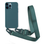 For iPhone 12 / 12 Pro 6.1 inch Matte Minimalist Case Anti-Scratch Soft TPU Cover with Shoulder Strap