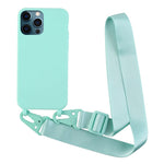 For iPhone 12 / 12 Pro 6.1 inch Matte Minimalist Case Anti-Scratch Soft TPU Cover with Shoulder Strap