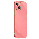 XINLI for iPhone 13 mini 5.4 inch Precise Lens Cutout Electroplating Golden Edge TPU Phone Case Protective Cover