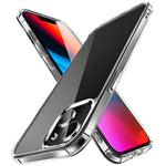 Elektropläterande kristallklart hybridmobilskal för iPhone 13 6,1 tum, fyrhörnigt stötfångarskydd i TPU + PC-mobiltillbehör