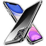Crystal Clear TPU + PC Hybrid Phone Cover for iPhone 11 Pro Max 6.5 Inch, Electroplating High Transparency Mobile Phone Accessory