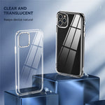 Crystal Clear TPU + PC Hybrid Phone Cover for iPhone 11 Pro Max 6.5 Inch, Electroplating High Transparency Mobile Phone Accessory