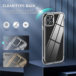 Crystal Clear TPU + PC Hybrid Phone Cover for iPhone 11 Pro Max 6.5 Inch, Electroplating High Transparency Mobile Phone Accessory