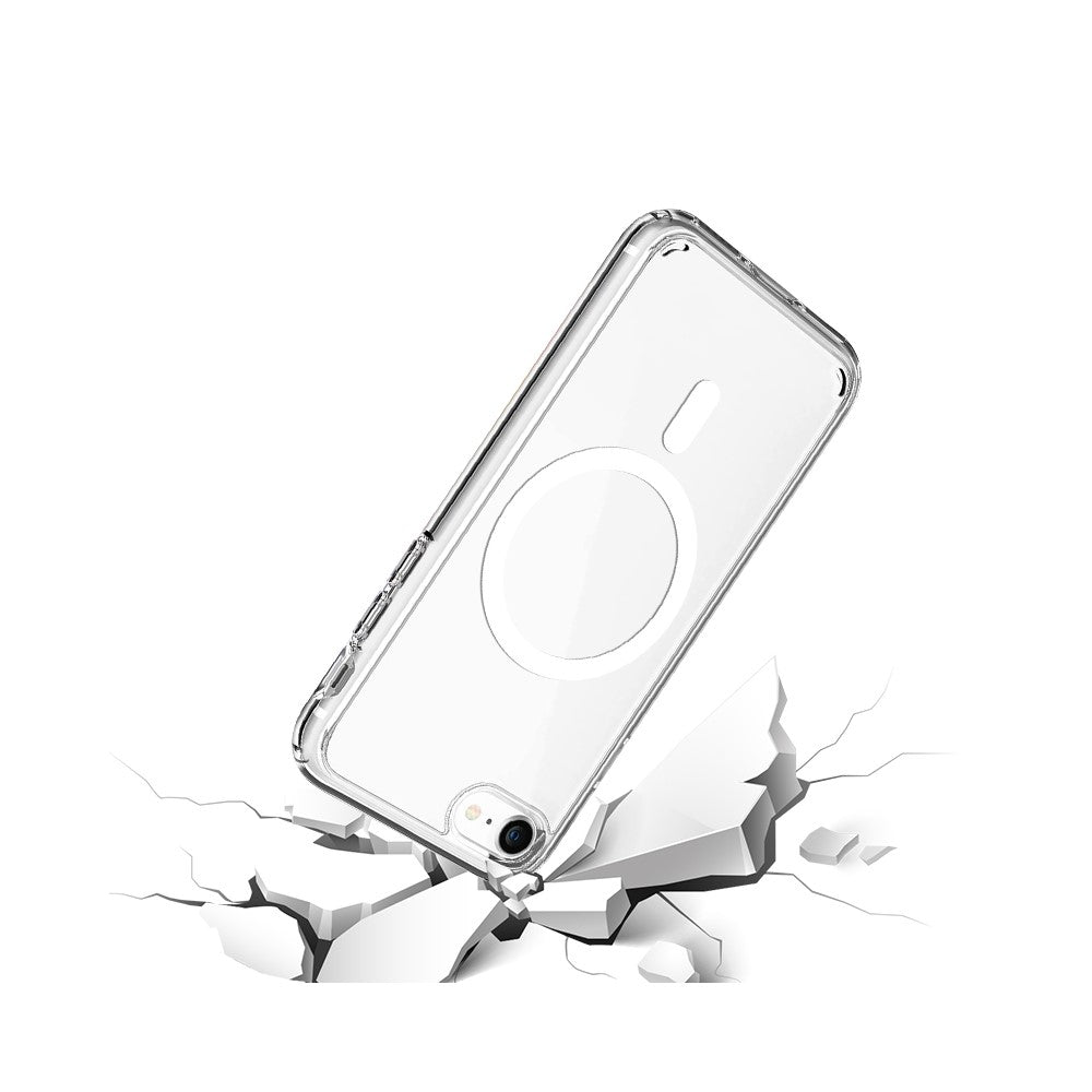 Crystal Magnetic Phone Case for iPhone 7 4.7 inch/8 4.7 inch/SE (2020)/SE (2022), Flexible TPU Phone Protective Cover