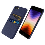 For iPhone SE (2022)/SE (2020)/7 4.7 inch/8 4.7 inch Cloth Texture Phone Cover Anti-scratch Cloth Coated Hard PC Cover