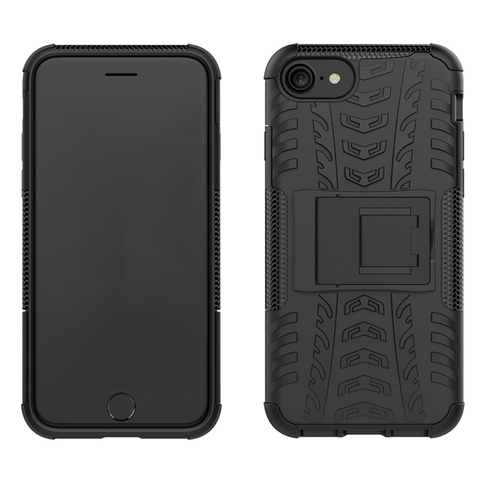 Cool Tyre PC + TPU Hybridcover til iPhone SE (2020)/SE (2022)/8/7 4.7 inch - med støttefod