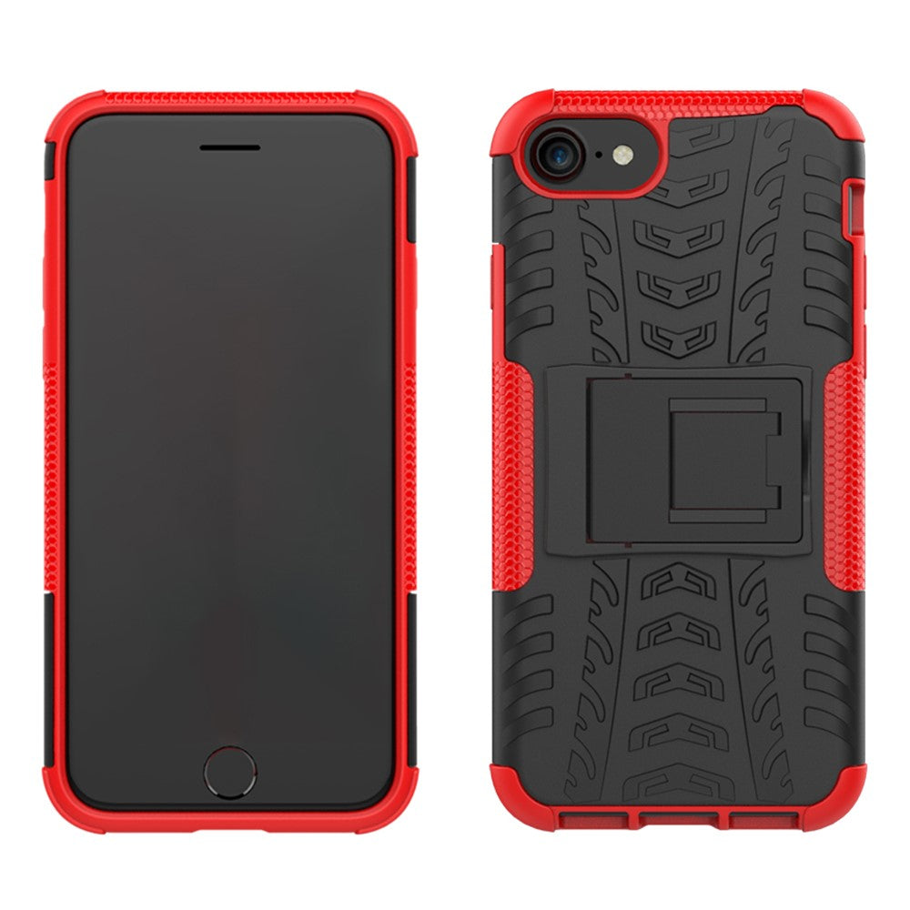Cool Tyre PC + TPU Hybridcover til iPhone SE (2020)/SE (2022)/8/7 4.7 inch - med støttefod
