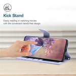 For iPhone 13 Pro Max 6.7 inch Butterflies Imprinted Shockproof Case Skin-touch PU Leather Wallet Stand Phone Protector Anti-drop Folio Flip Cover with Strap