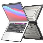 For MacBook Pro 13 inch (2020) PC + TPU Laptop Case Anti-scratch Full-Protection Notebook Cover with Supporting Feet