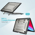 For MacBook Pro 13 inch (2020) PC + TPU Laptop Case Anti-scratch Full-Protection Notebook Cover with Supporting Feet