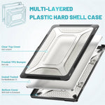 For MacBook Pro 13 inch (2020) PC + TPU Laptop Case Anti-scratch Full-Protection Notebook Cover with Supporting Feet