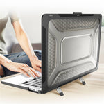 For MacBook Pro 13 inch (2020) PC + TPU Laptop Case Anti-scratch Full-Protection Notebook Cover with Supporting Feet