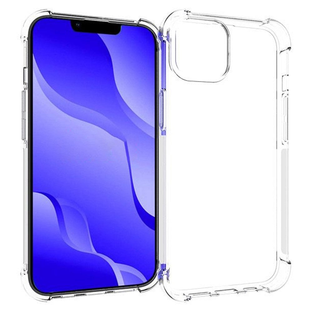 Til iPhone 14 6,1 tommer fortykket TPU-cover med fire hjørner mod fald, skridsikkert telefoncover