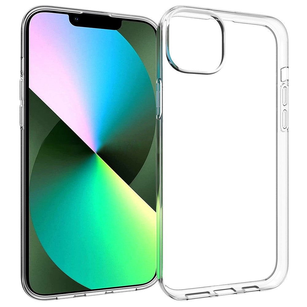 Til iPhone 14 Plus 6,7 tommer Ridsefast Gennemsigtigt Fleksibelt TPU Telefoncover Beskyttende Etui