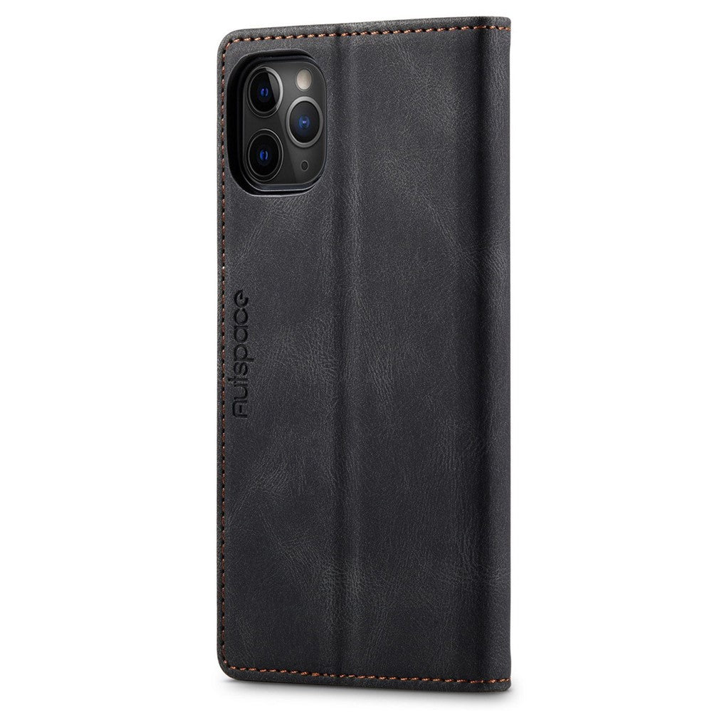 AUTSPACE A01 Series for iPhone 11 Pro 5.8 inch PU Leather Case RFID Blocking Wallet Stand Flip Cover
