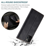 AUTSPACE A01 Series for iPhone 11 Pro 5.8 inch PU Leather Case RFID Blocking Wallet Stand Flip Cover