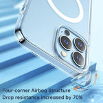 MCDODO PC-1630 Matte Clear Case for iPhone 12 Pro Max 6.7 inch Compatible with MagSafe Wireless Charging, Airbag Protection Hard PC Soft TPU Non-Yellowing Back Cover