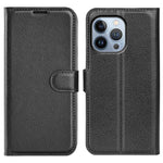 For iPhone 14 Pro Max 6.7 inch Litchi Texture PU Leather Cover All-Round Protection Stand Magnetic Flip Wallet Case