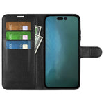 For iPhone 14 Pro Max 6.7 inch Litchi Texture PU Leather Cover All-Round Protection Stand Magnetic Flip Wallet Case