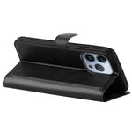 For iPhone 14 Pro Max 6.7 inch Litchi Texture PU Leather Cover All-Round Protection Stand Magnetic Flip Wallet Case