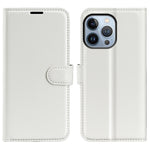 For iPhone 14 Pro Max 6.7 inch Litchi Texture PU Leather Cover All-Round Protection Stand Magnetic Flip Wallet Case
