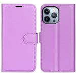 For iPhone 14 Pro Max 6.7 inch Litchi Texture PU Leather Cover All-Round Protection Stand Magnetic Flip Wallet Case