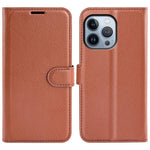 For iPhone 14 Pro Max 6.7 inch Litchi Texture PU Leather Cover All-Round Protection Stand Magnetic Flip Wallet Case