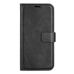 For iPhone 14 Pro 6.1 inch Anti-fall Textured PU Leather Phone Case Magnetic Closing Phone Protector with Wallet Stand