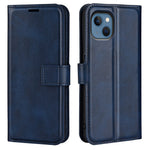 For iPhone 14 Plus 6.7 inch Textured PU Leather Side Magnetic Closure Phone Case Wallet Stand Shell