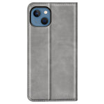 Til iPhone 14 Plus 6,7 tommer Skin Touch Feeling Folio Flip Lædercover Mobiltelefonholder Pung Beskyttende Cover