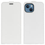 Til iPhone 14 Plus 6,7 tommer stødsikkert, lodret flip-etui med Crazy Horse-tekstur, PU-læder, magnetisk lukning, telefoncover med kortholder
