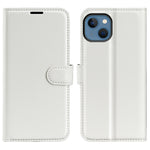 For iPhone 14 Plus 6.7 inch Litchi Texture PU Leather Collision Resistant Stand Flip Cover Full Protective Wallet Phone Case