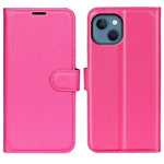 For iPhone 14 Plus 6.7 inch Litchi Texture PU Leather Collision Resistant Stand Flip Cover Full Protective Wallet Phone Case
