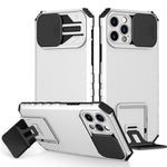 Justerbart vertikalt stativskal för iPhone 12 Pro 6,1 tum, TPU + PC-kameraskyddsskydd