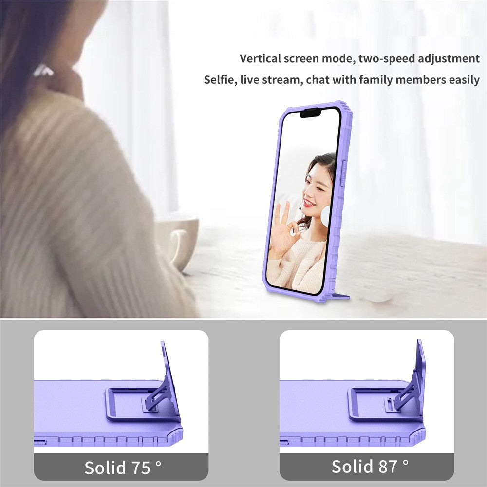 Justerbart vertikalt stativskal för iPhone 12 Pro 6,1 tum, TPU + PC-kameraskyddsskydd