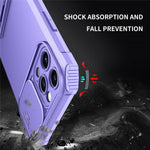 Justerbart vertikalt stativskal för iPhone 12 Pro 6,1 tum, TPU + PC-kameraskyddsskydd