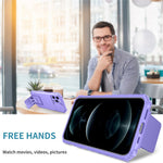 Justerbart vertikalt stativskal för iPhone 12 Pro 6,1 tum, TPU + PC-kameraskyddsskydd