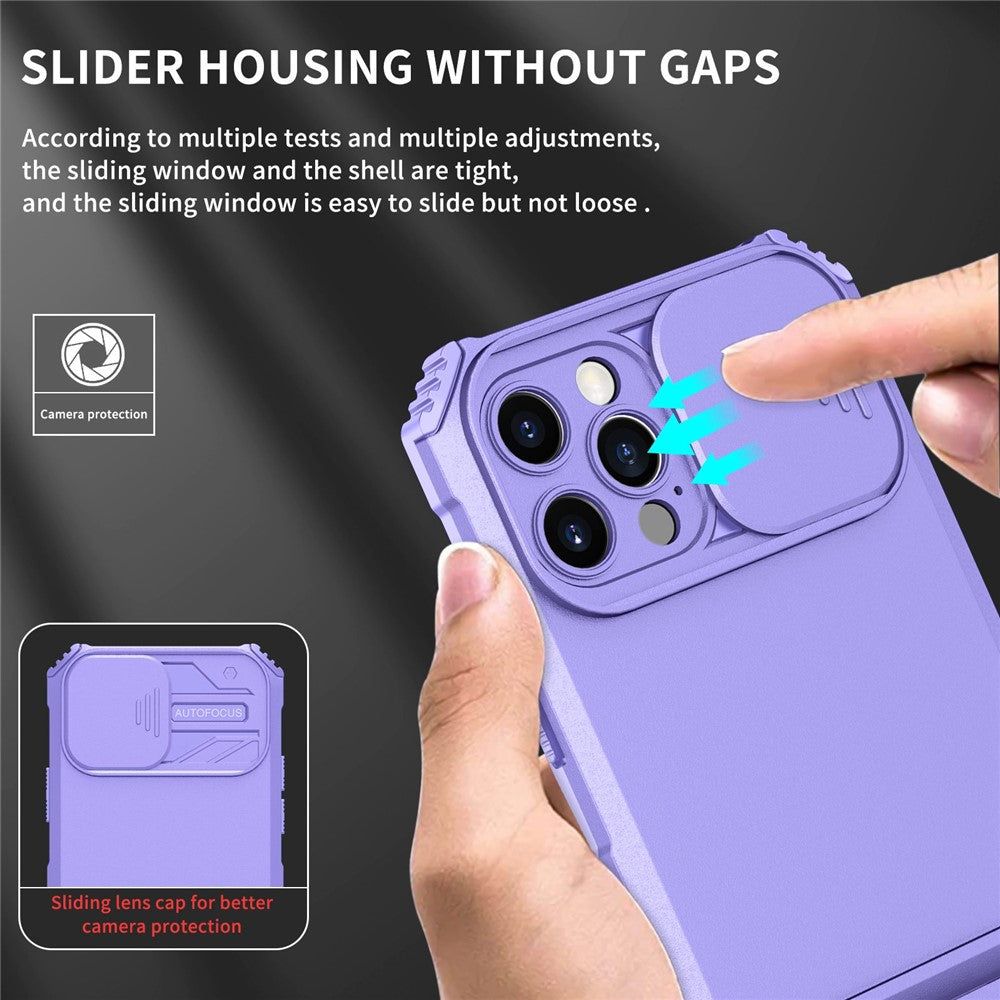 Justerbart vertikalt stativskal för iPhone 12 Pro 6,1 tum, TPU + PC-kameraskyddsskydd