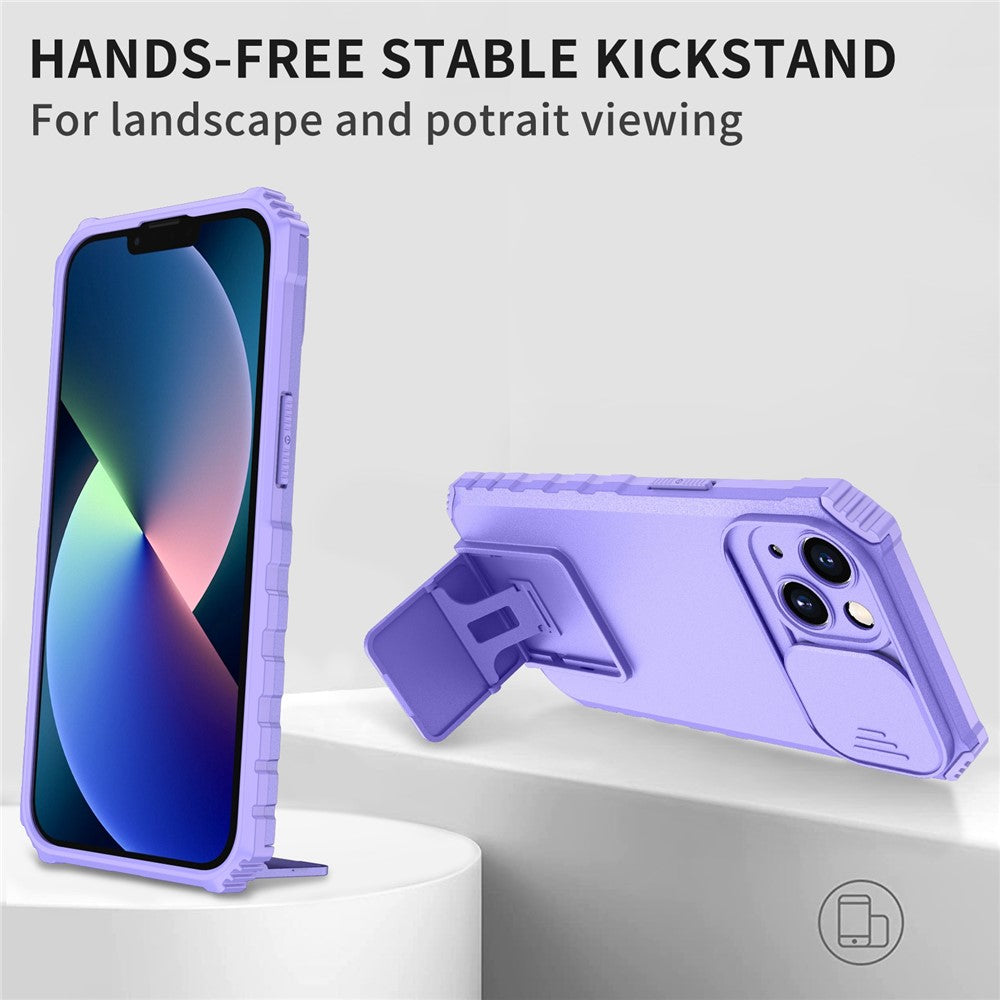 Justerbart vertikalt stativskal för iPhone 12 Pro 6,1 tum, TPU + PC-kameraskyddsskydd