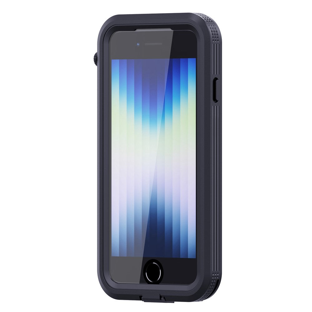 SHELLBOX A Series IP68 Vandtæt Hybrid Telefon Bagcover til iPhone 7 4.7 inch / 8 4.7 inch / SE (2020) / (2022), IP6X Støvtæt Beskyttende Cover med Snor