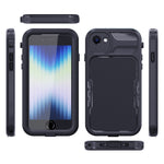 SHELLBOX A Series IP68 Vandtæt Hybrid Telefon Bagcover til iPhone 7 4.7 inch / 8 4.7 inch / SE (2020) / (2022), IP6X Støvtæt Beskyttende Cover med Snor