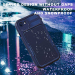 SHELLBOX A Series IP68 Vandtæt Hybrid Telefon Bagcover til iPhone 7 4.7 inch / 8 4.7 inch / SE (2020) / (2022), IP6X Støvtæt Beskyttende Cover med Snor