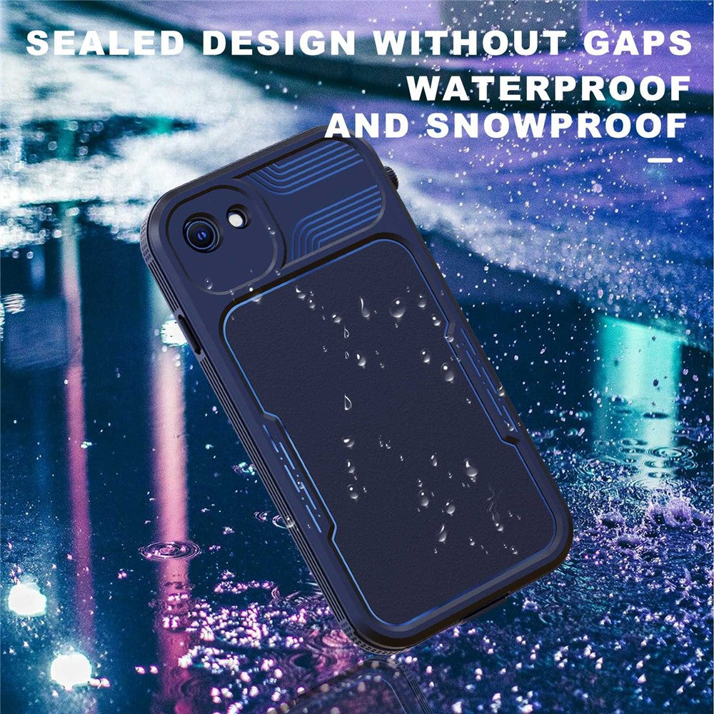 SHELLBOX A Series IP68 Vandtæt Hybrid Telefon Bagcover til iPhone 7 4.7 inch / 8 4.7 inch / SE (2020) / (2022), IP6X Støvtæt Beskyttende Cover med Snor