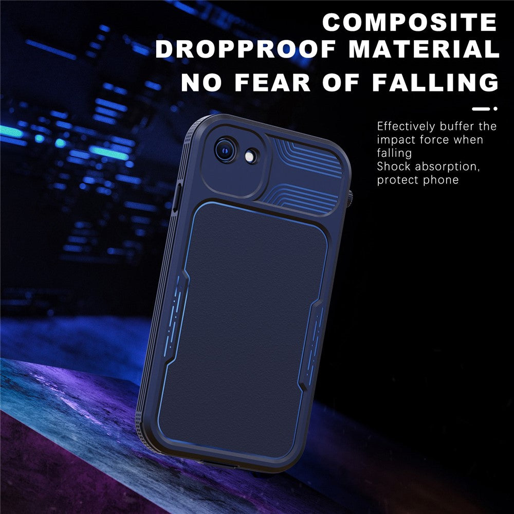 SHELLBOX A Series IP68 Vandtæt Hybrid Telefon Bagcover til iPhone 7 4.7 inch / 8 4.7 inch / SE (2020) / (2022), IP6X Støvtæt Beskyttende Cover med Snor