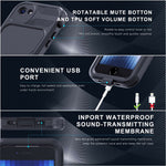 SHELLBOX A Series IP68 Vandtæt Hybrid Telefon Bagcover til iPhone 7 4.7 inch / 8 4.7 inch / SE (2020) / (2022), IP6X Støvtæt Beskyttende Cover med Snor