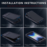 SHELLBOX A Series IP68 Vandtæt Hybrid Telefon Bagcover til iPhone 7 4.7 inch / 8 4.7 inch / SE (2020) / (2022), IP6X Støvtæt Beskyttende Cover med Snor