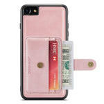 JEEHOOD For iPhone 7/8/SE (2020)/SE (2022) 4.7 inch Shockproof Wallet Phone Case Support Wireless Charging/RFID Blocking Anti-fall Phone Protector